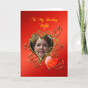 Add A Picture Wife Valentines Day Hearts Holiday Card
