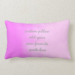add a quote pillow pink ombre for custom decor
