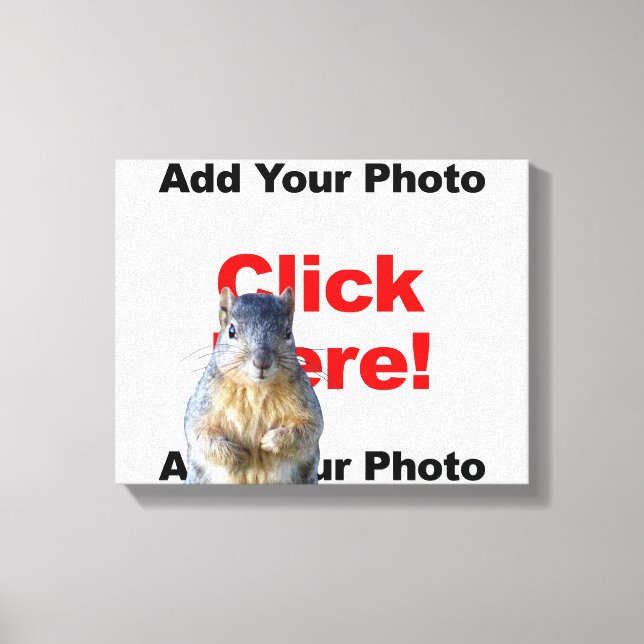 Add A Squirrel Custom Canvas Print (Front)