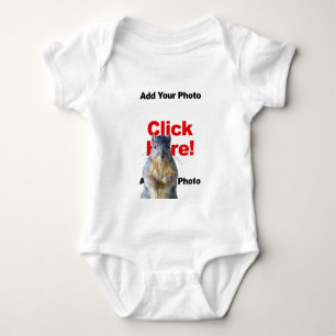 Add A Squirrel Custom Photo Baby Bodysuit