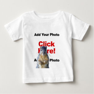 Add A Squirrel Custom Photo Baby Long-Sleeve Tee