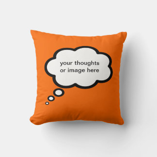 add a text - customizable thoughts throw pillow