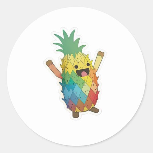 Add a Tropical Twist to Your Laptop Classic Round Sticker