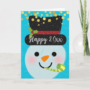 Add a Year New Year Snowman Card