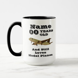 Add Age Name Personalized Model Planes Birthday Mug