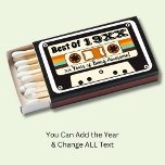 Add AGE Year Birth Message Funny Cassette Birthday Matchboxes<br><div class="desc">Add the Year of Birth and Number of years in the lower text - OR Change ANY Text - - See more great matchbox designs in this collection!</div>