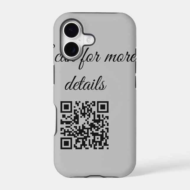 add and scan q r code here add text name here iphone case (Back)