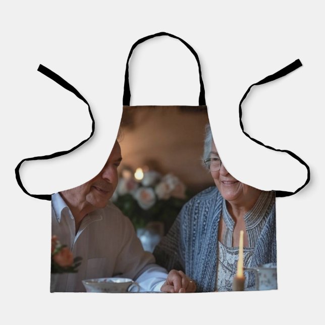 Add Anniversary Photo Customize Apron (Front)