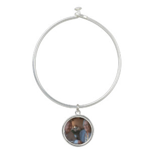 Add Anniversary Photo Customize Bangle Bracelet