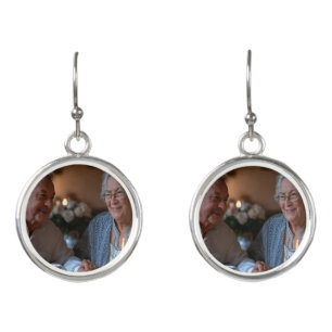 Add Anniversary Photo Customize Earrings