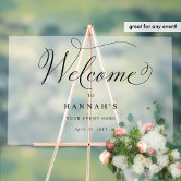 Add Any Event, Elegant Welcome Acrylic Sign
