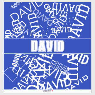 Add any name, name collage In blue & white Sticker