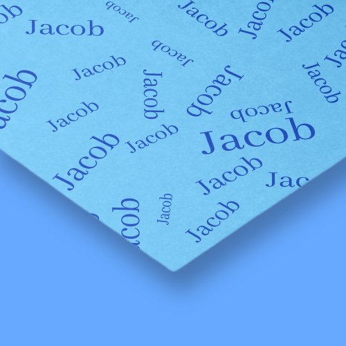Add Any Name or Word  Blue  Sky Blue Tissue Paper