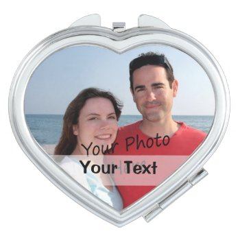 Add Any Photo And Custom Text Compact Mirror by mvdesigns at Zazzle