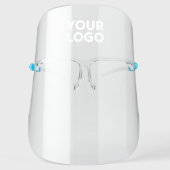 Add Any Shape Business Company Logo Face Shield (Front)