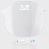 Add Any Shape Business Company Logo Face Shield (Front w/Glasses)