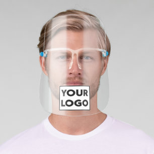 Add Any Shape Business Logo Branded Face Shield