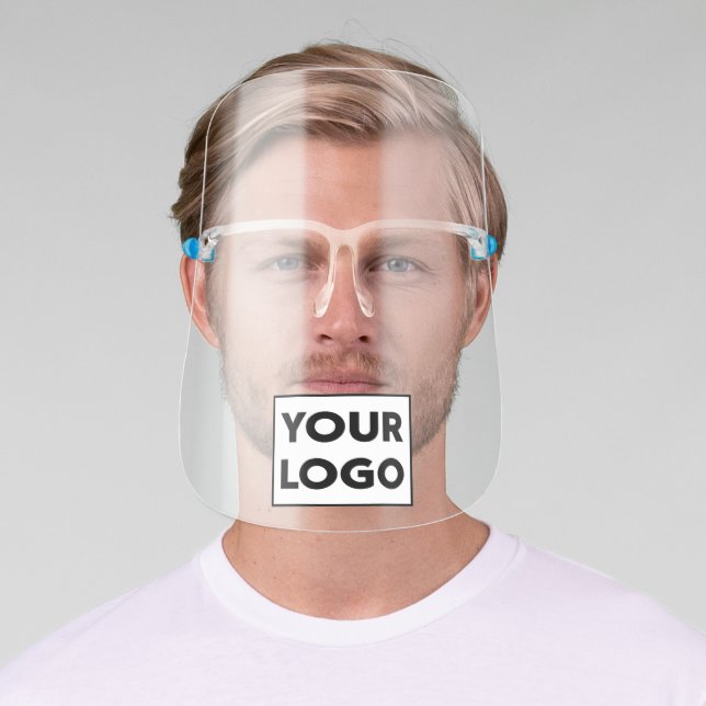 Add Any Shape Business Logo Branded Face Shield (Insitu)