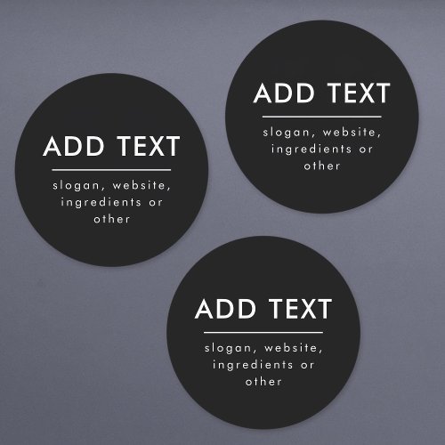 Add Any Text  Waterproof Black White Labels