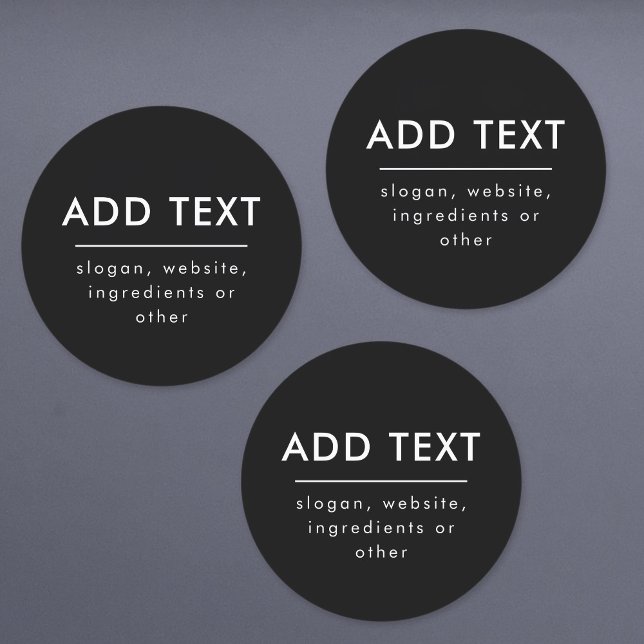 Add Any Text | Waterproof Black White Labels (Creator Uploaded)
