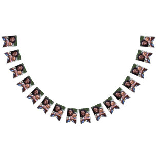 Add Baby Photo Customize Personalize Bunting Flags
