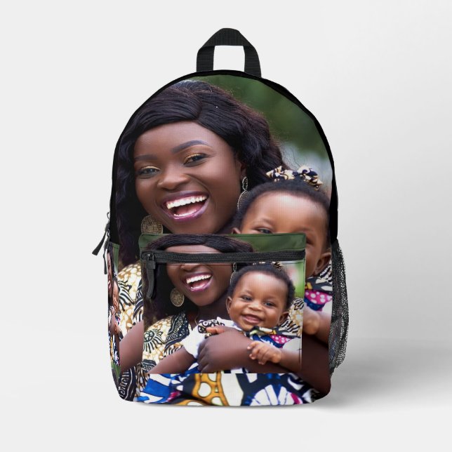 Add Baby Photo Customize Personalize Printed Backpack (Front)