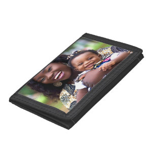 Add Baby Photo Customize Personalize Tri-fold Wallet
