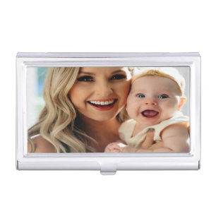 Add Baby Photo Personalize Customize Business Card Case
