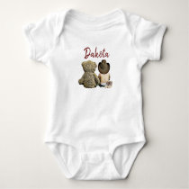 Add Baby's Name to this Cowboy and Teddy Bear Baby Bodysuit