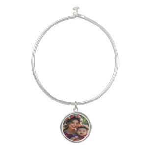 Add Beautiful Baby Photo Personalize Bangle Bracelet