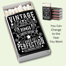 Add Birthday Age Year XX DOB Vintage Perfection   
