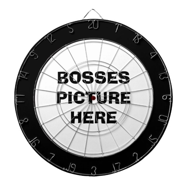 Add Bosses Picture Here dartboard With Darts (Front)