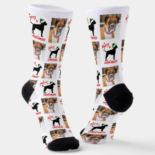 Add Boxer Fun Christmas Dog  Socks
