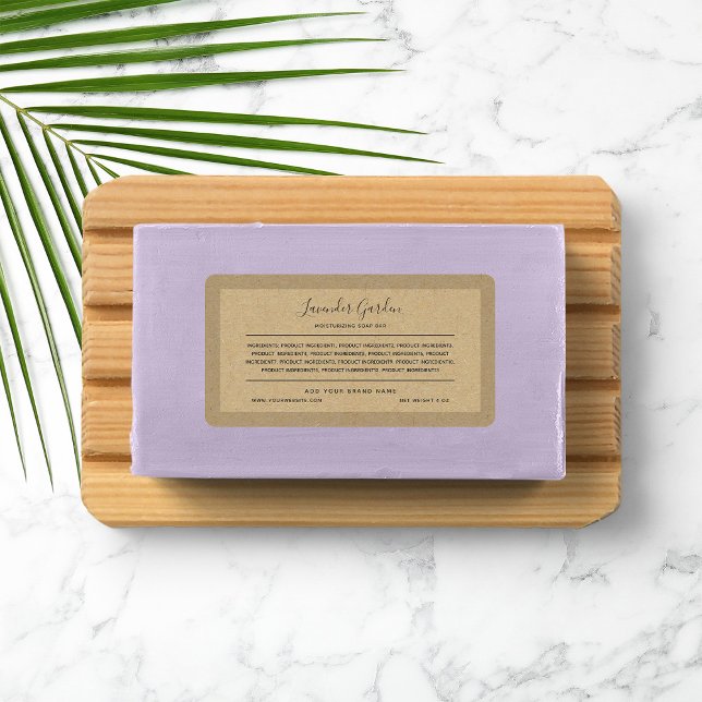 Add Brand Calligraphy Ingredients Border Kraft Label (Creator Uploaded)