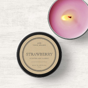 Add Brand Classic Gray Border Kraft Product Label