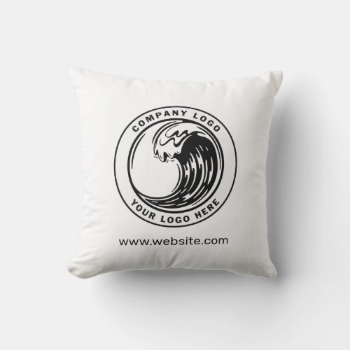 Add Brand Logo and Website Address Resort Throw Pillow