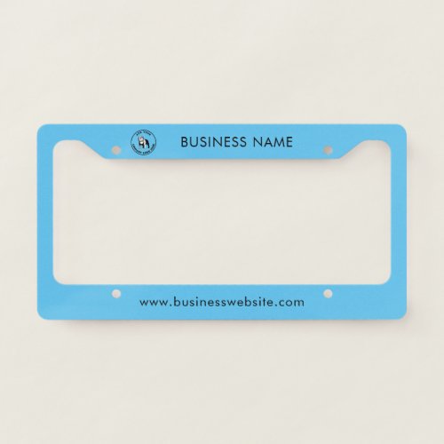 Add Brand Logo Business Name and Website License Plate Frame