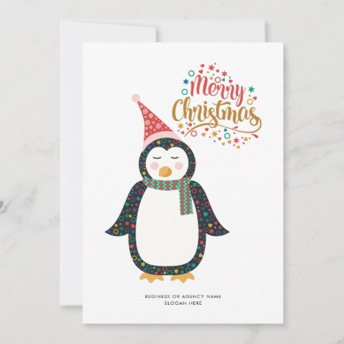 Add Brand Logo Company Employees Christmas Card