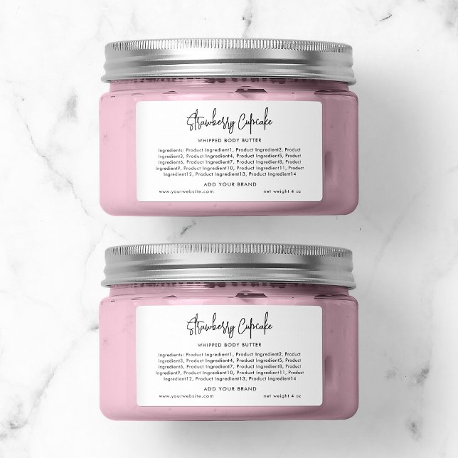 Add Brand Modern Script Minimalist Ingredients Label (Creator Uploaded)