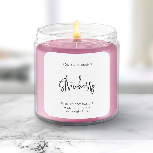 Add Brand Modern Script Minimalist Product Label (Creator Uploaded)