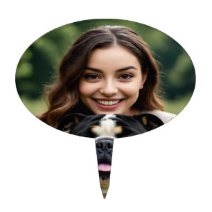 Add Bulldog Photo Personalize Customize Cake Topper