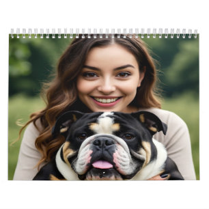 Add Bulldog Photo Personalize Customize Calendar
