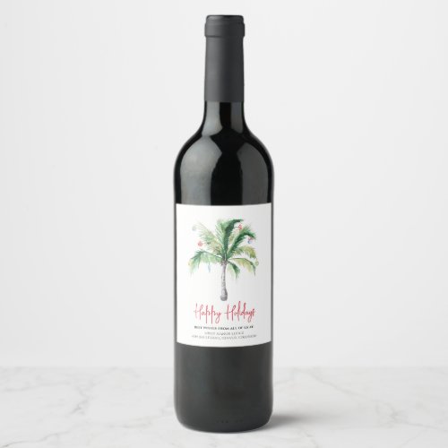 Add Business Address Palm Tree Company Event Wine Label