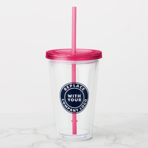 Add Business and Brand Logo Company Employees Acrylic Tumbler
