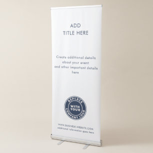 Add Business and Brand Logo Company Event Retractable Banner