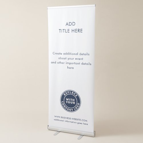 Add Business and Brand Logo Company Event Retractable Banner