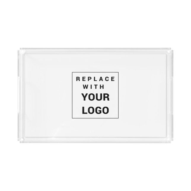 Add Business and Brand Logo Company Events Acrylic Tray (Front)