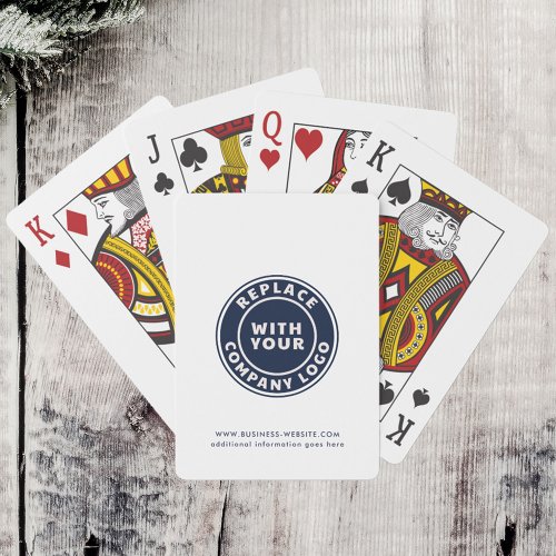 Add Business and Brand Logo Company Events Playing Cards