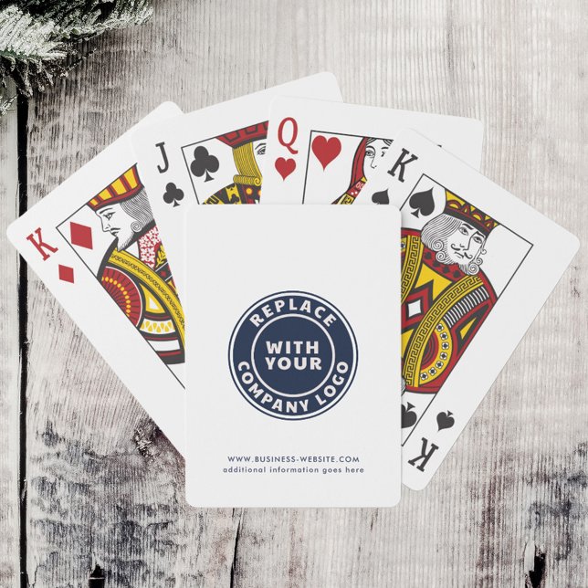 Add Business and Brand Logo Company Events Poker Cards (Business Logo Employees Playing Cards Swag)