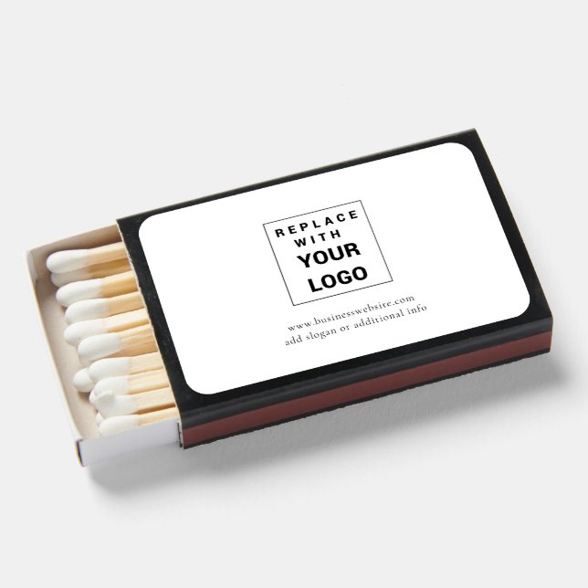 Add Business and Brand Logo Company Promotional Matchboxes (Front Open)